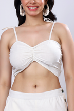 100% Handwoven Cotton Ruched Top
