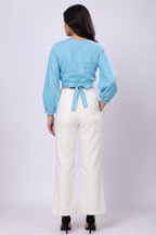 100% Handwoven Cotton Colored Wrapped Top