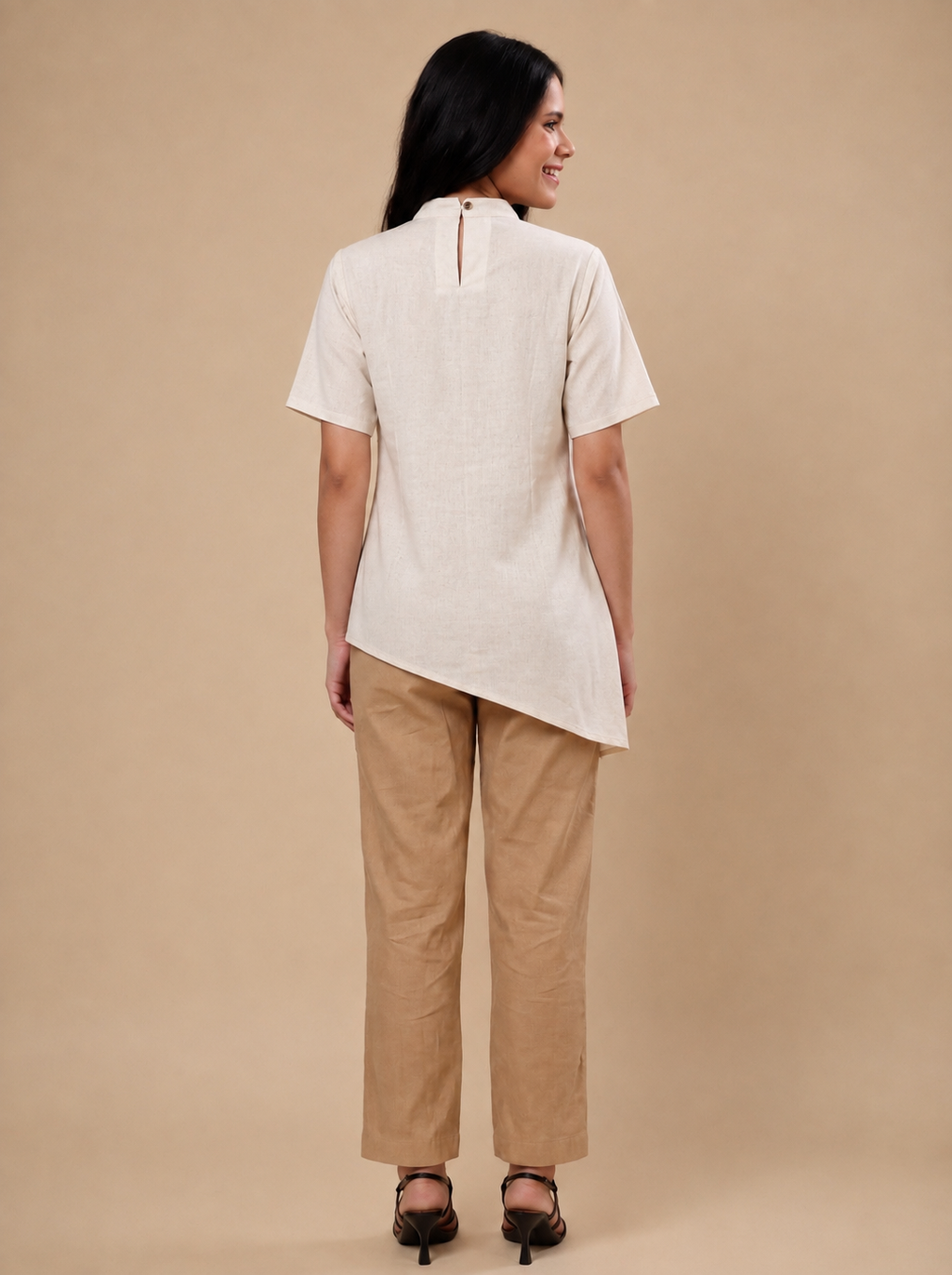 100% handwoven Asymmetric top
