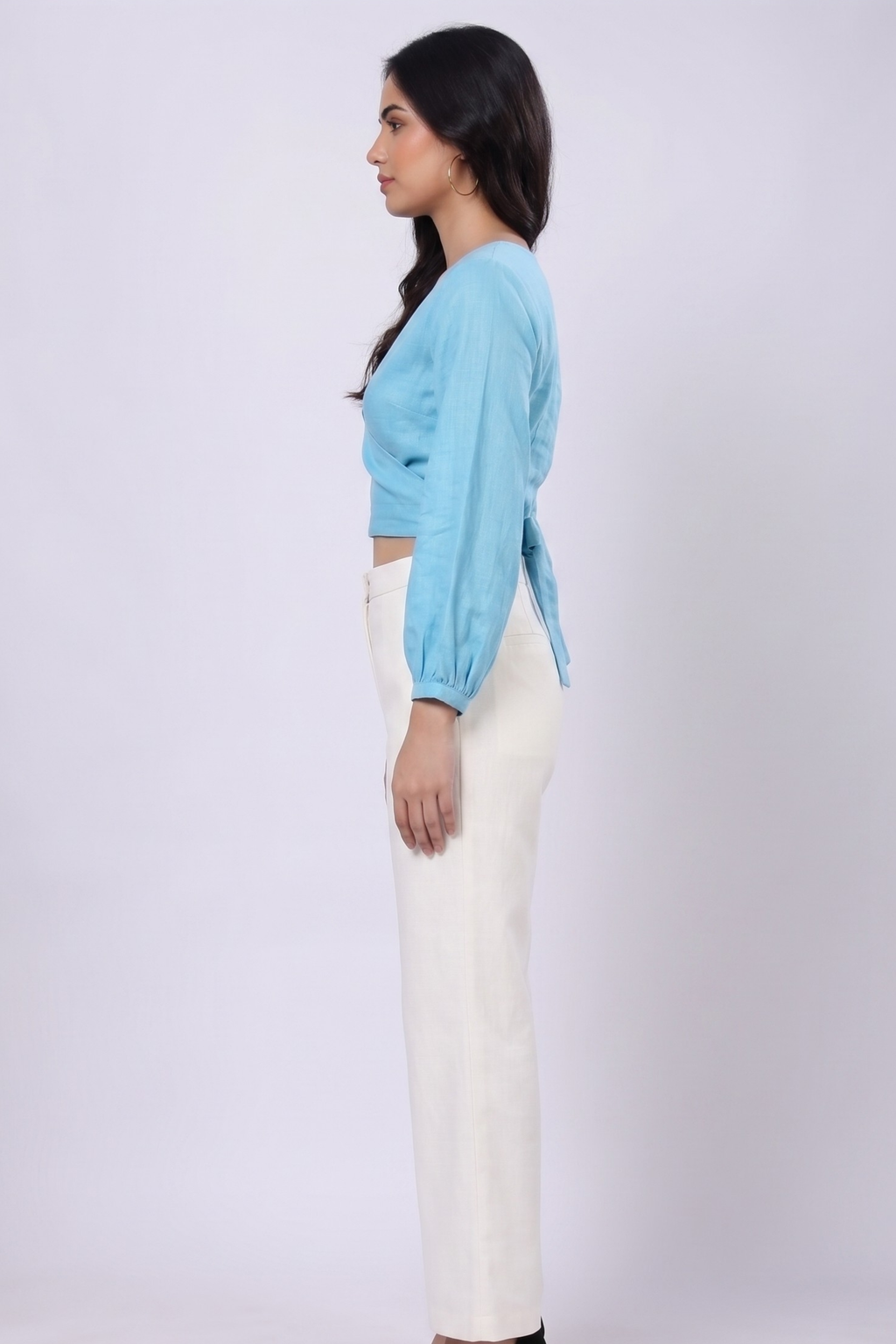 100% Handwoven Cotton Colored Wrapped Top