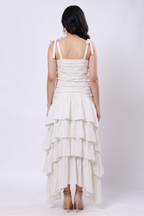 100% Handwoven Cotton Ruffle Layered Dress