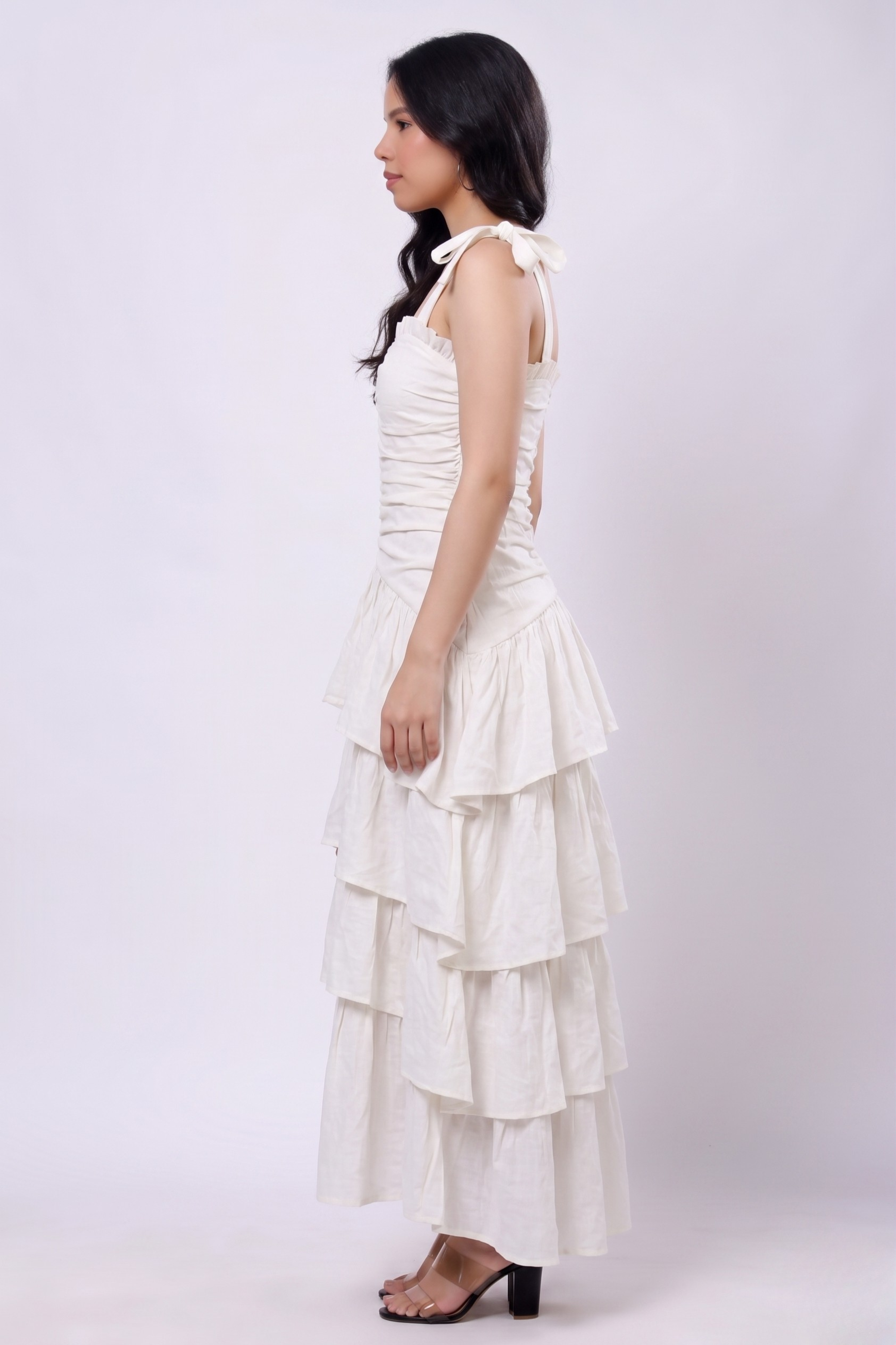 100% Handwoven Cotton Ruffle Layered Dress