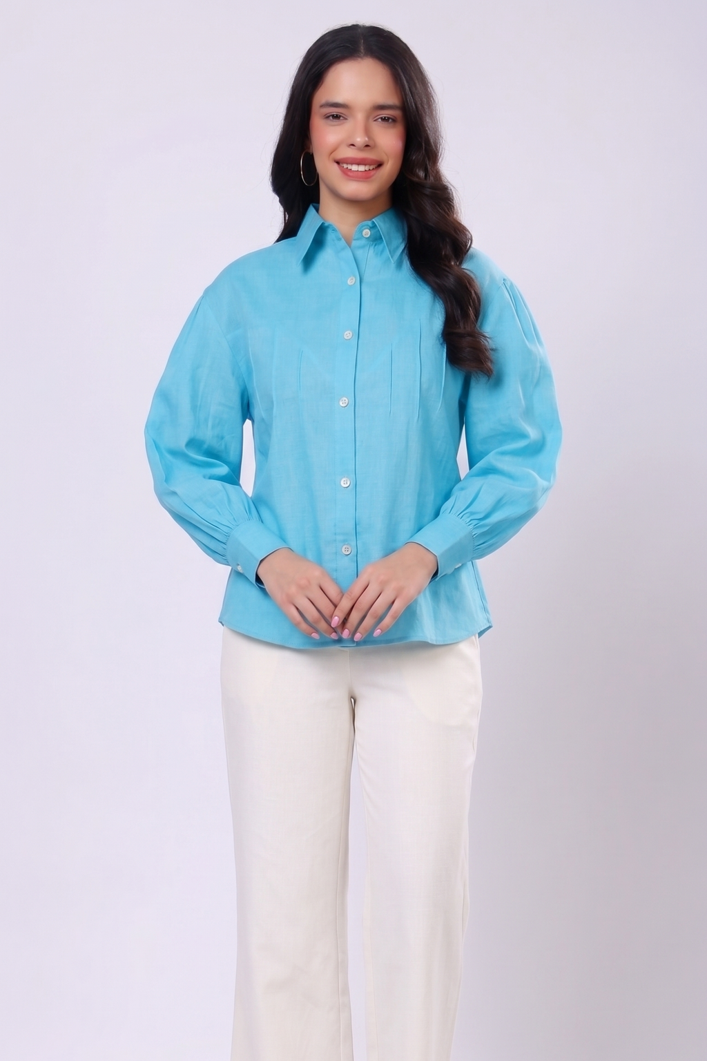 100% Handwoven Cotton Colored Balloon Shirt