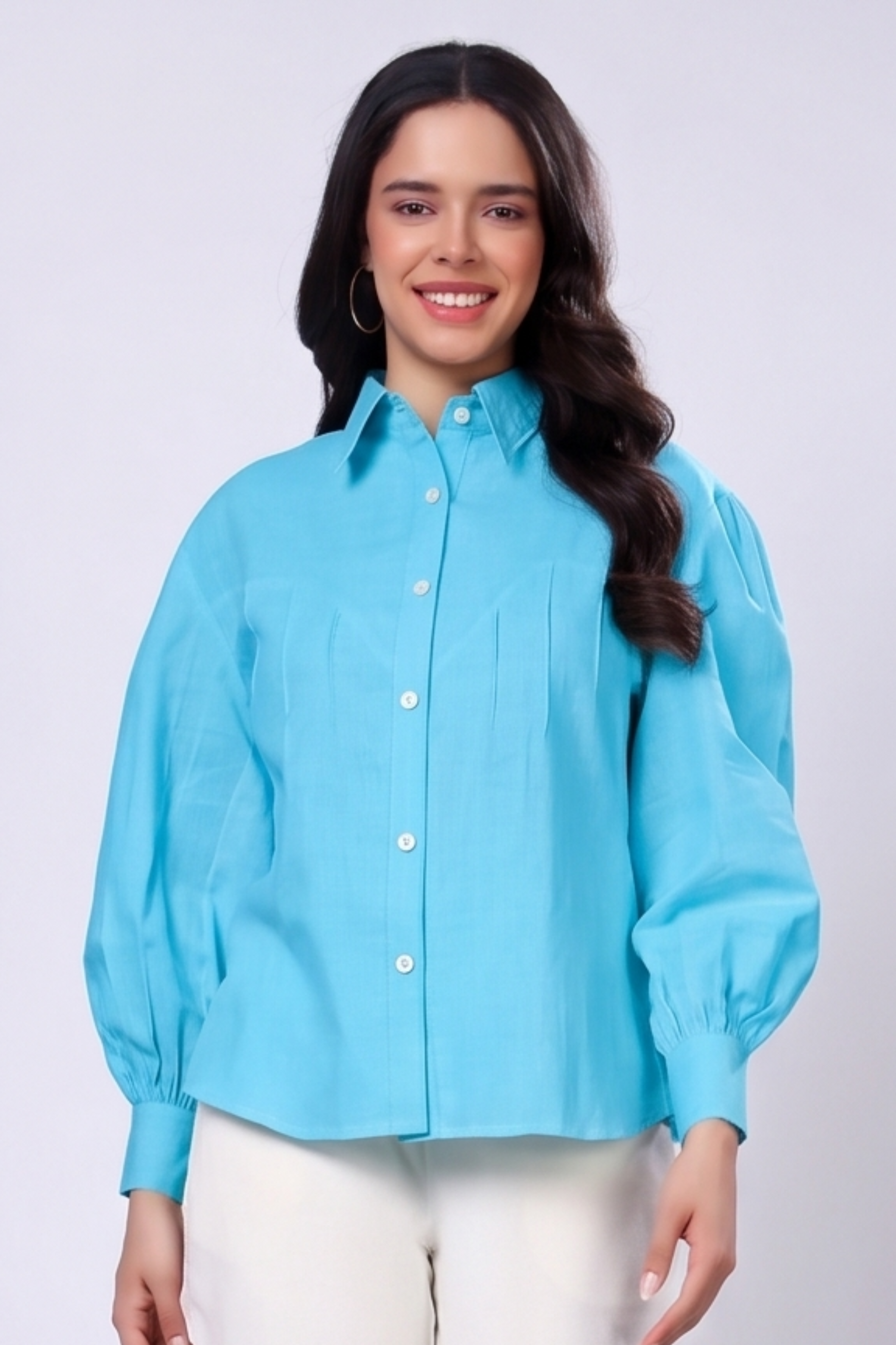 100% Handwoven Cotton Colored Balloon Shirt