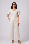 Ivory Breeze 100% Khadi Jumpsuit