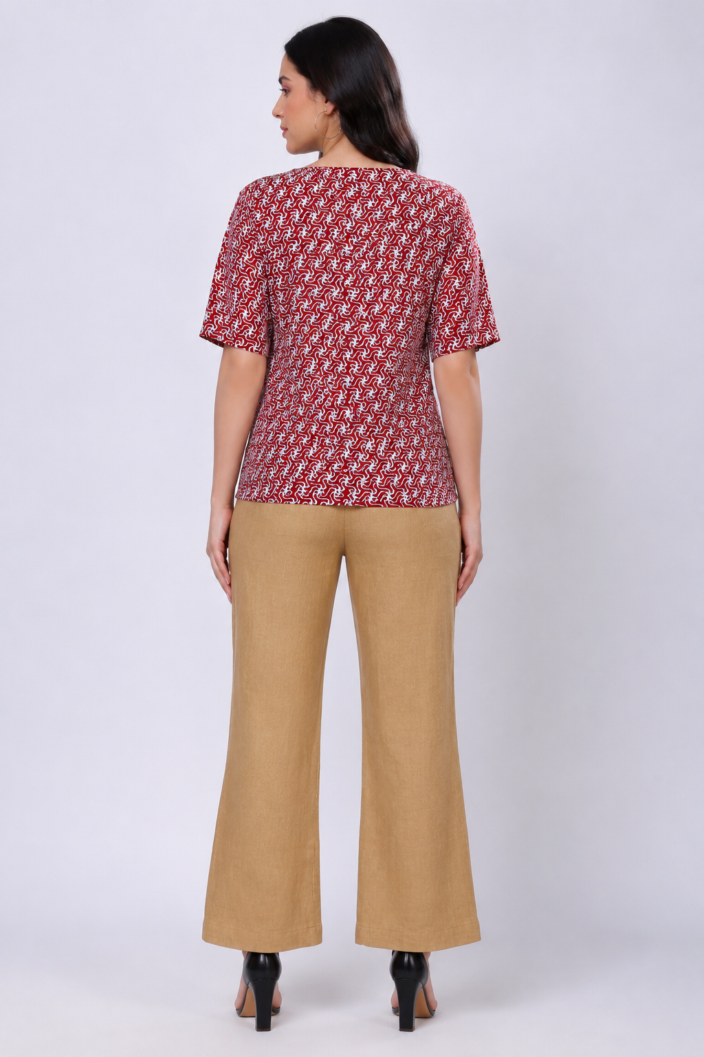 100% khadi Block Printed Top