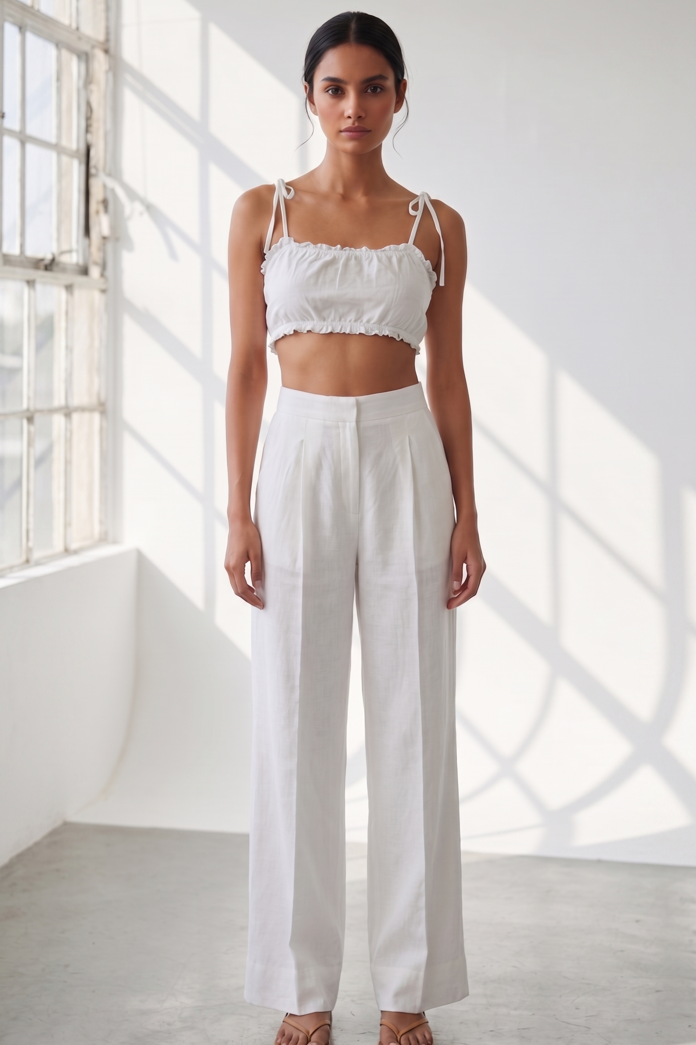 100% Handwoven Cotton Ruffled Co-rd Set