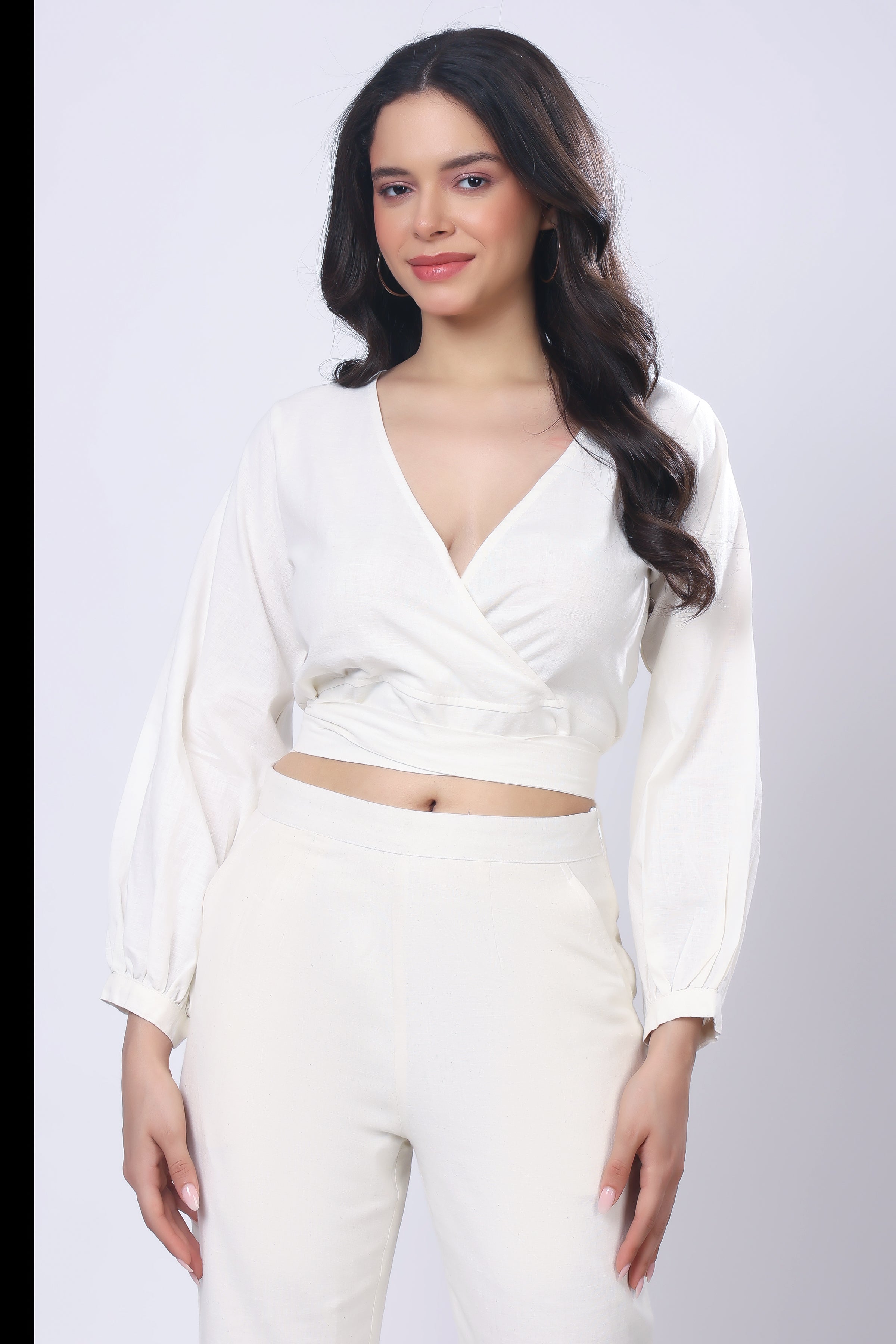 100% Handwoven Cotton Wrapped Top