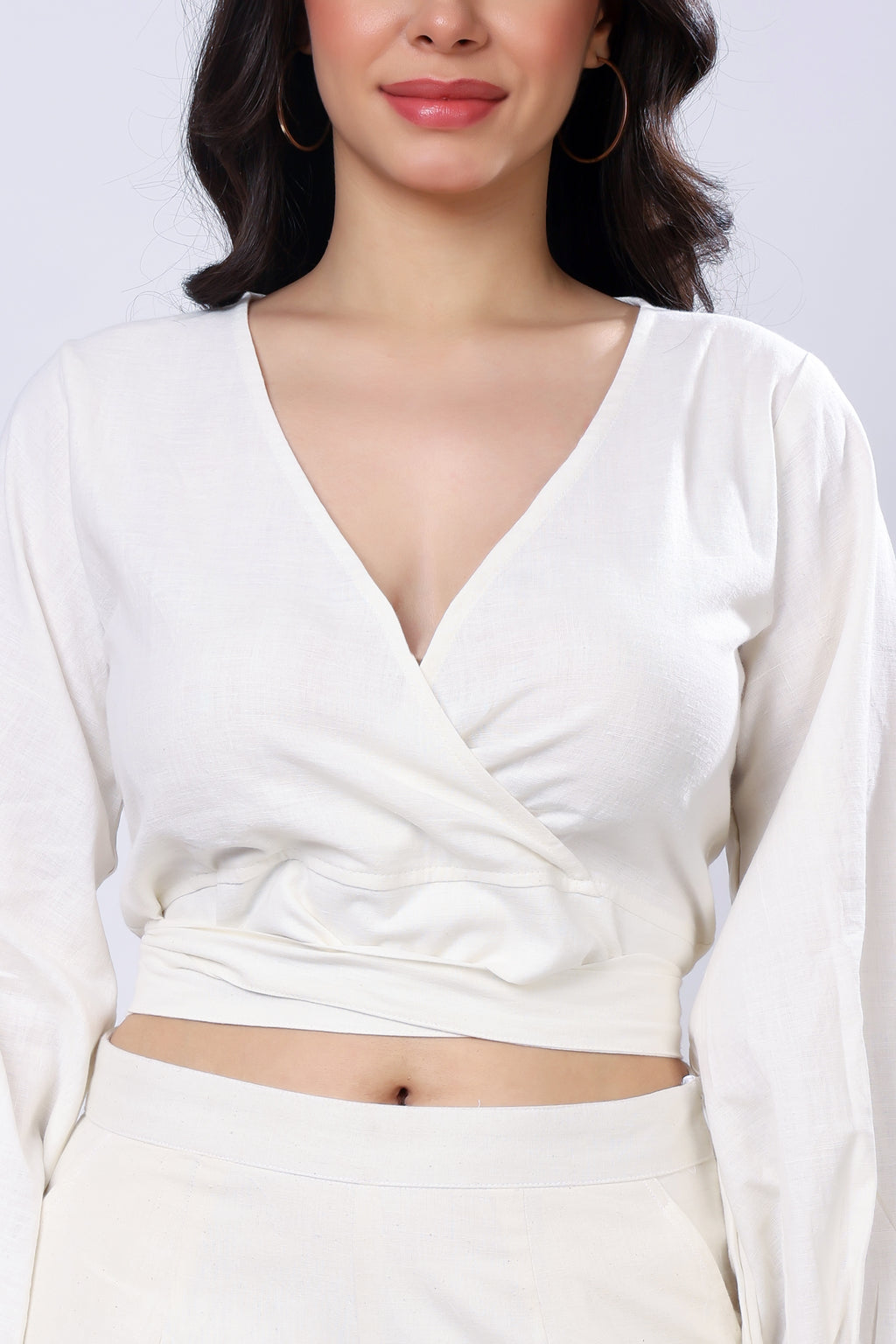100% Handwoven Cotton Wrapped Top