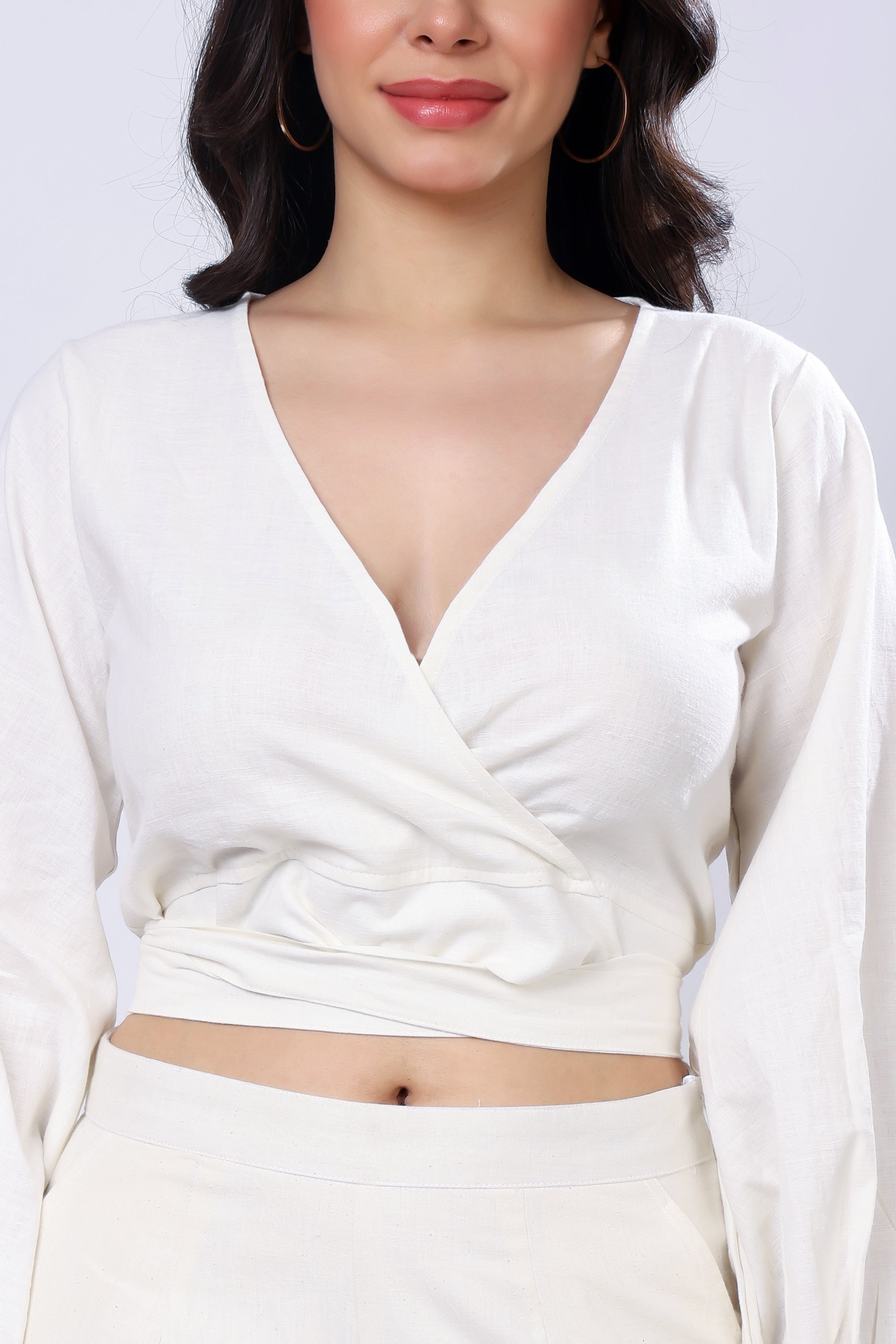 100% Handwoven Cotton Wrapped Top