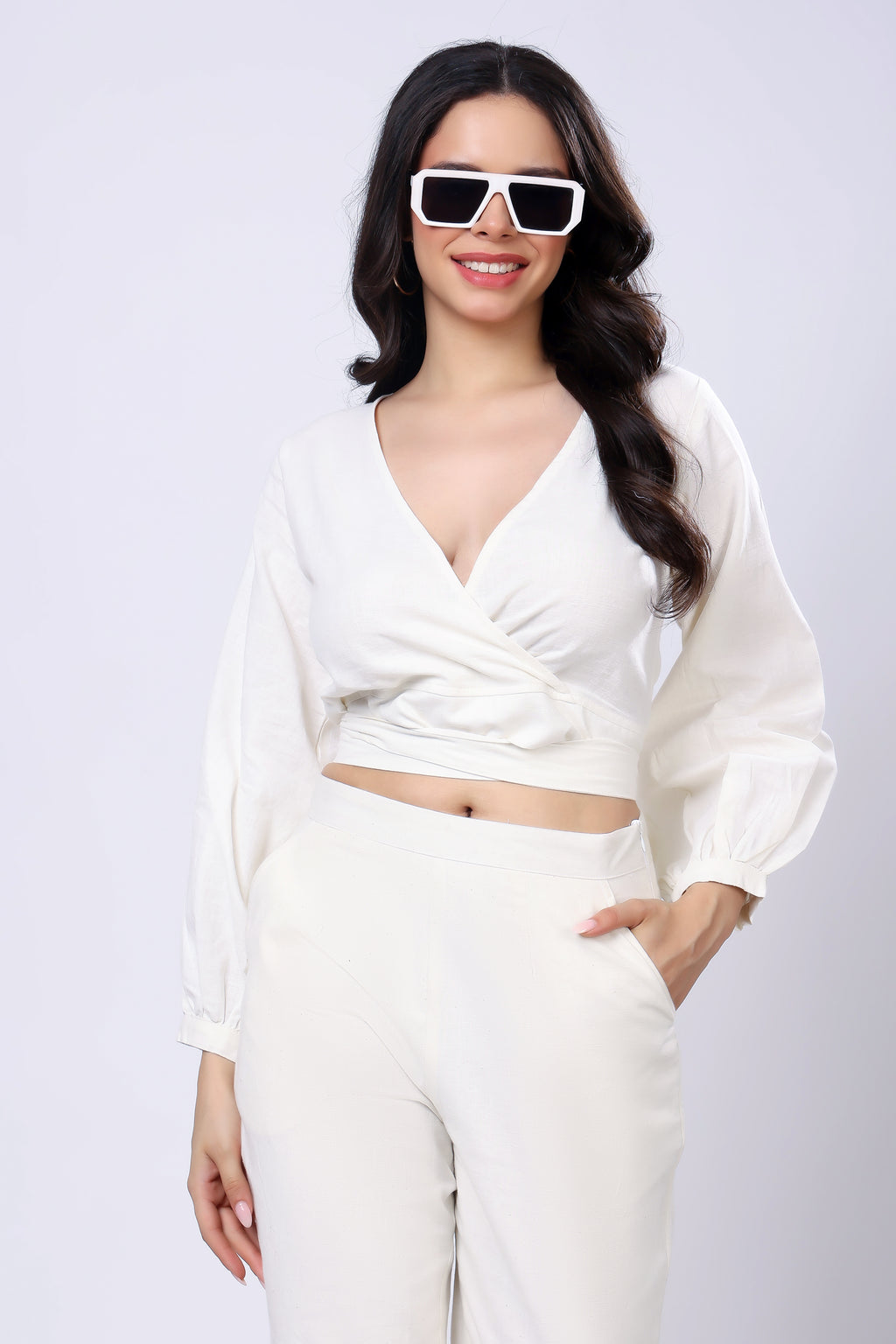 100% Handwoven Cotton Wrapped Top