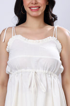 100% Handwoven Cotton Soft Ruffle Top