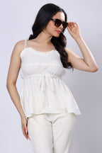 100% Handwoven Cotton Soft Ruffle Top