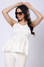 100% Handwoven Cotton Soft Ruffle Top