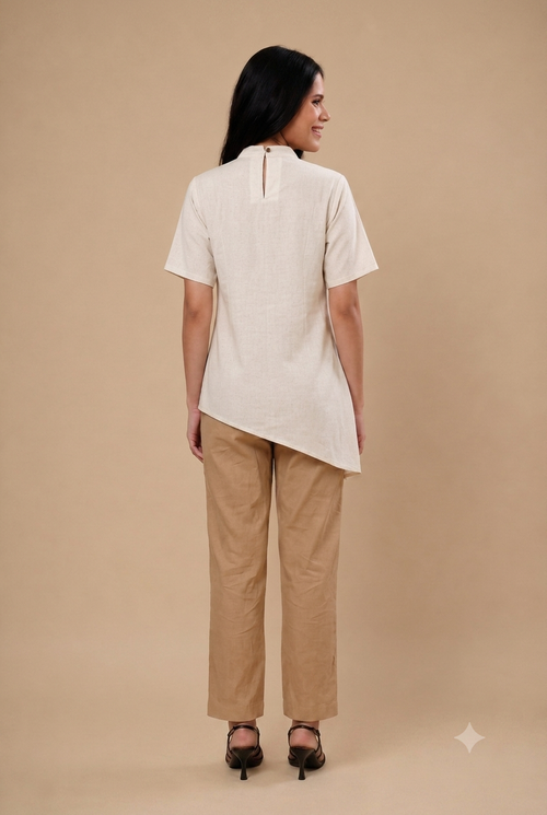 100% handwoven Asymmetric top