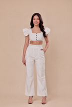 Frill Handwoven Cotton Pants